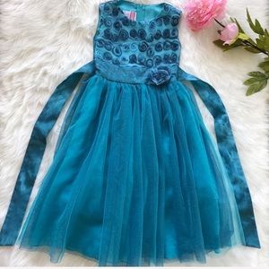 Teal Formal Tulle Dress